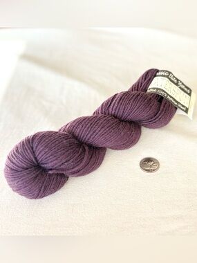 classic elite waterspun merino wool yarn opal basil purple worsted deadstock 50g